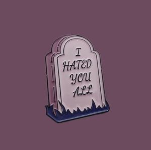{5/$25} Funny goth grave stone enamel pin